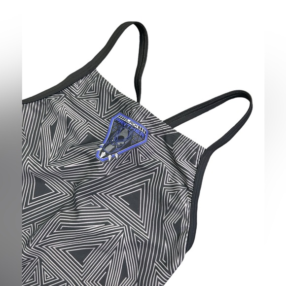 ADIDAS MARVEL Black Panther girls XL athletic cross back training swimsuit NWT - Picture 4 of 10